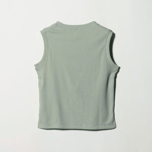 メランジ ブークレ ノースリーブ プルオーバー