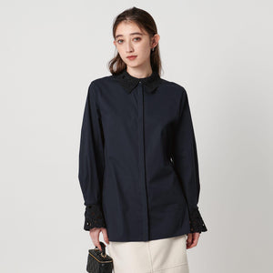 エンブロイダリー カラー シャツ ‐ウォッシャブル‐