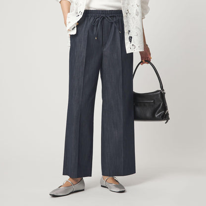 ［size SHORT/TALLあり］ニーハイフレアパンツ デニム 2 ストレッチ