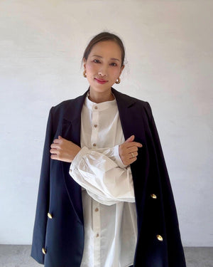 ハートボタンシャツ