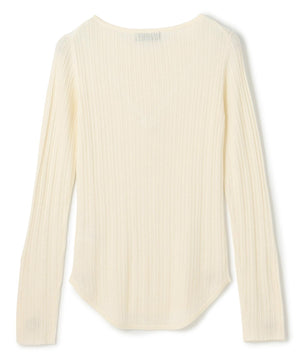 ハイゲージニット ヘンリーネックトップス