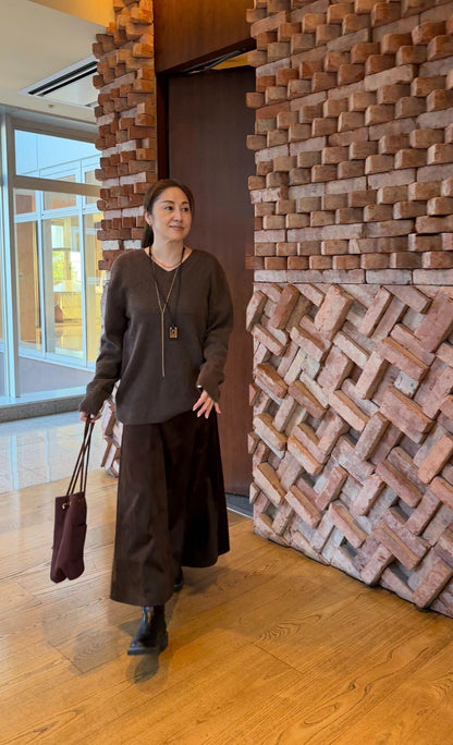 スエードライクフレアスカート