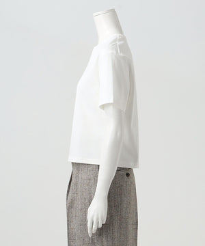 スーピマコットン プレミアムジャージー 半袖クロップド丈Tシャツ