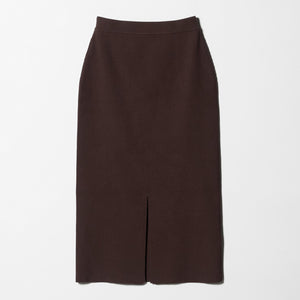 【WEB限定 Wardrobe DAILY MINIMAL】ポリエステルコットン リブニットタイトスカート ウォッシャブル