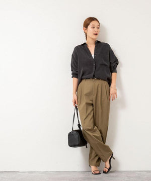 天竺クルーネックカーデ