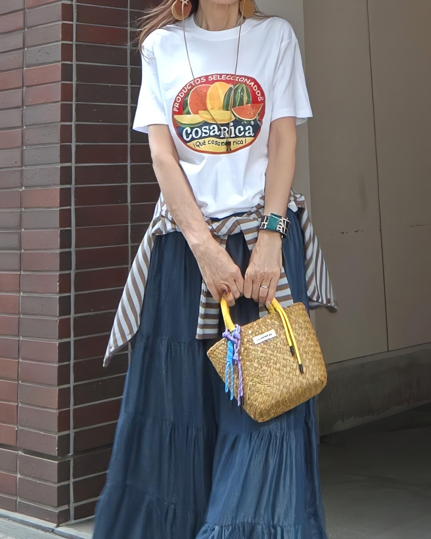 ヴィンテージタッチのスイカＴシャツ