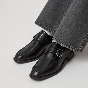 スクエア モンク ストラップ シューズ / モンクシューズ 撥水