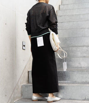 バイカラーシアーニットカーディガン