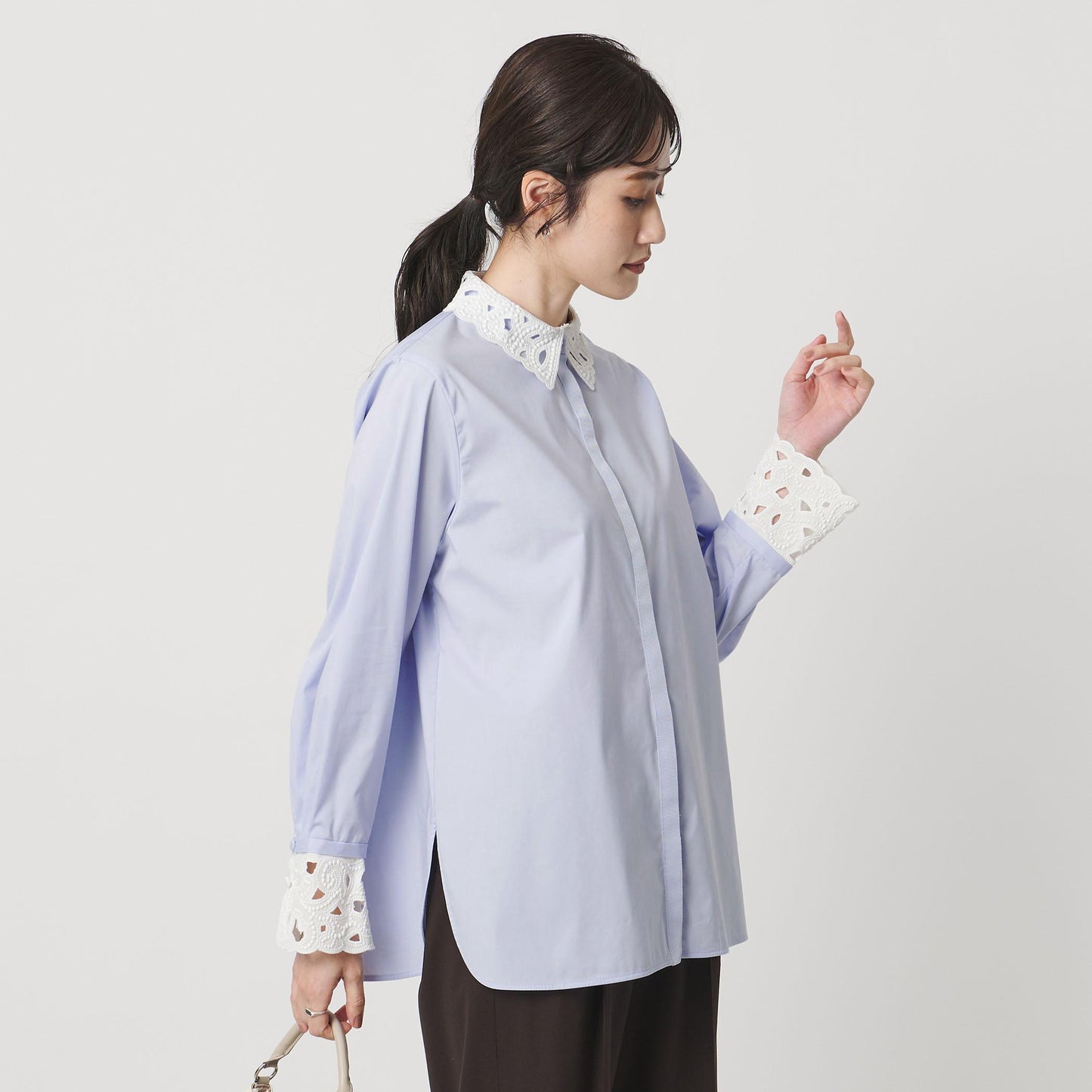 エンブロイダリー カラー シャツ ‐ウォッシャブル‐