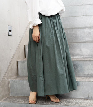コットンキャンブリックギャザースカート