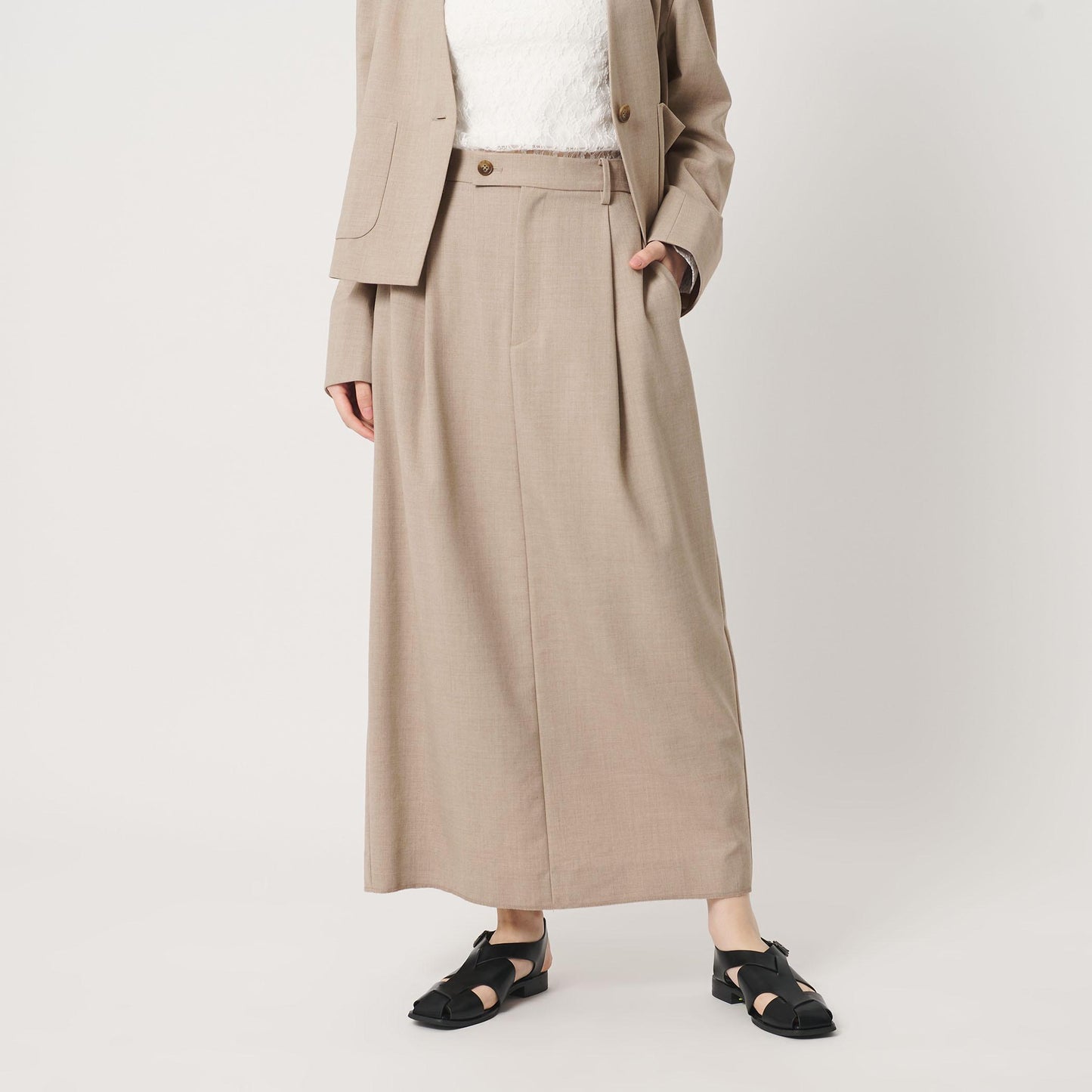 ポリエステルブレンド タックスカート