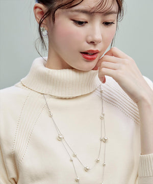 ラグランニットトップス