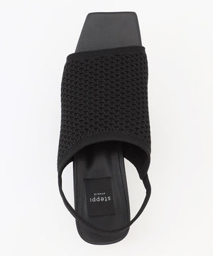 ストーン ヒールサンダル