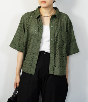 レース半袖シャツ