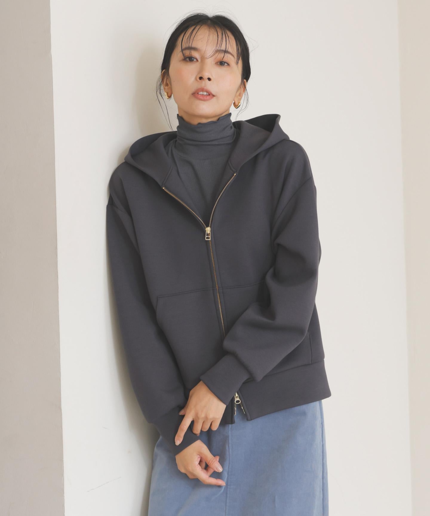 コットンカシミヤ タートルネックカットソー