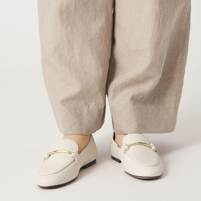 メタルロッドローファー フラット10↑