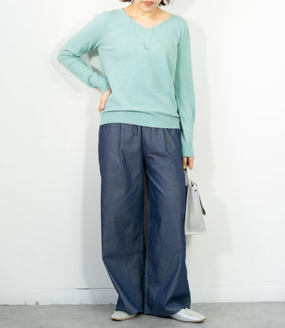 デニムライクイージーパンツ