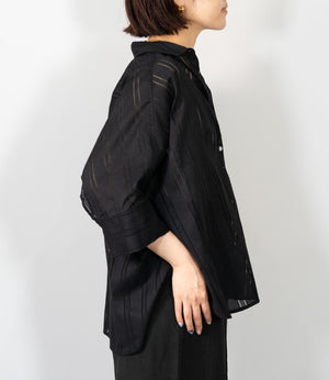 ストライプドルマンシャツ