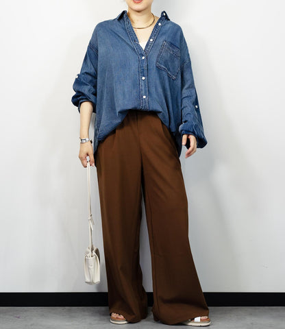 デニムライクシャツ