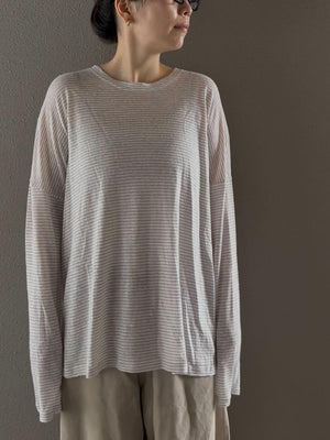 リネンボーダールーズロンT