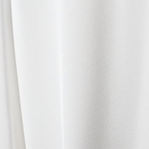 バック サテン Vネック ロングスリーブ ブラウス ‐ウォッシャブル‐