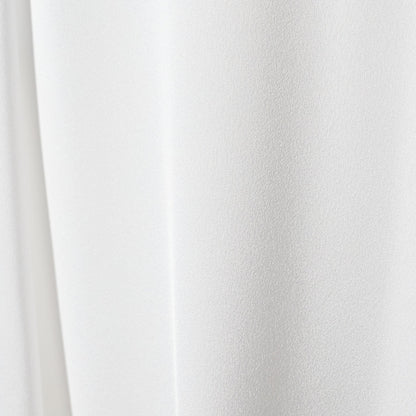 バック サテン Vネック ロングスリーブ ブラウス ‐ウォッシャブル‐