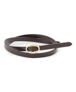 オーバルバックル ナロー ベルト