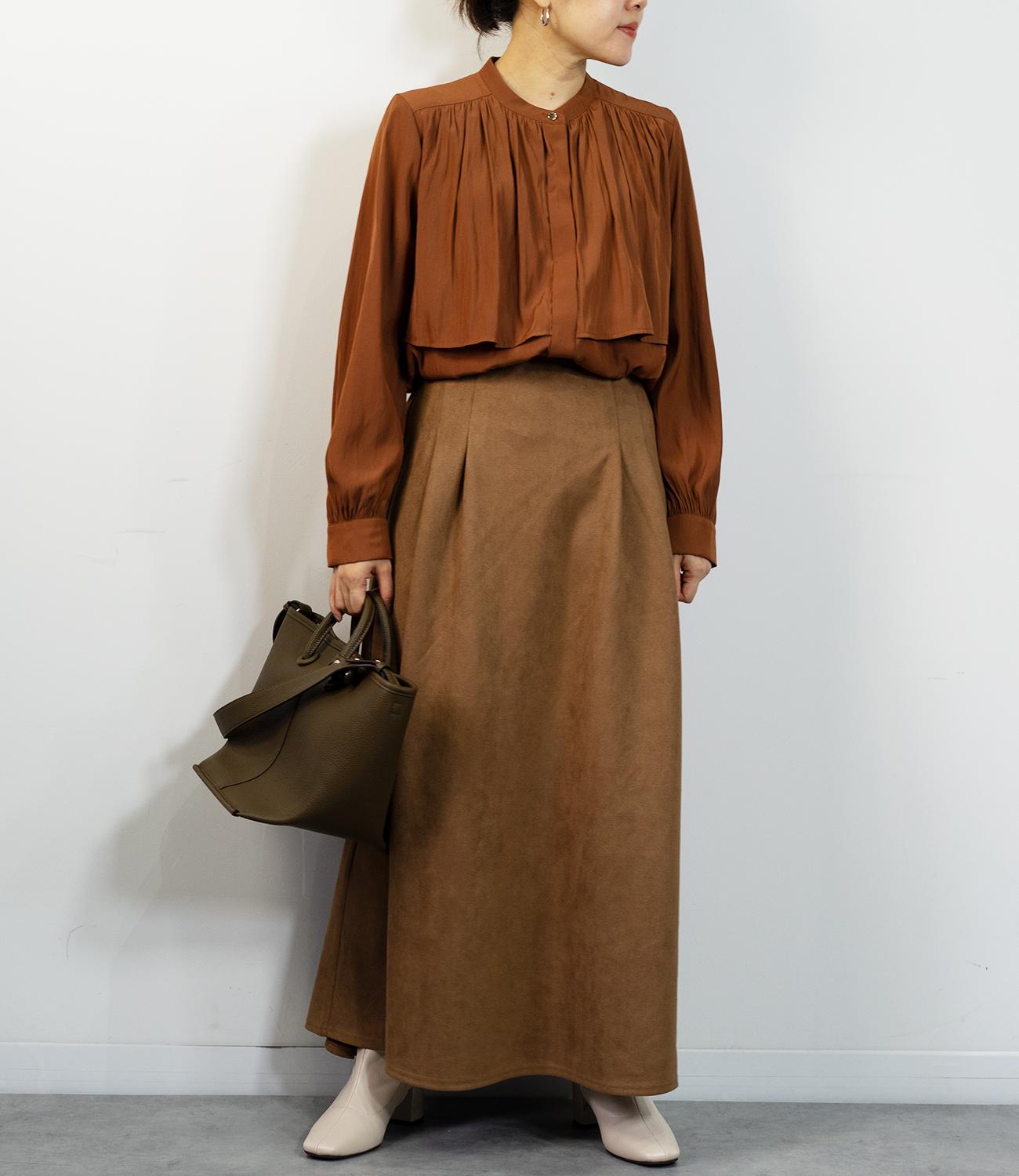 スウェードフレアスカート