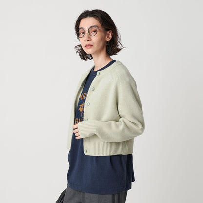 ウールニット ショートカーディガン