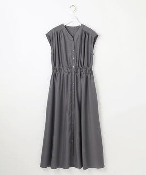 フロントボタンギャザー ワンピース