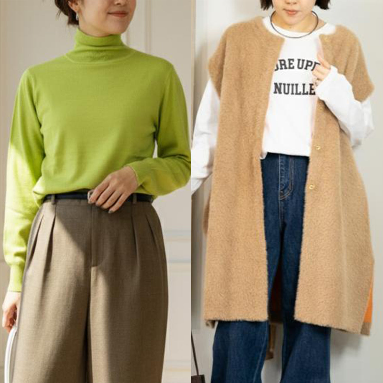 【2L・3Lサイズ①】スタイリストNanae監修！サイズを選べるニット＆ベスト特別セット