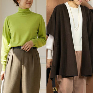 【2L・3Lサイズ③】スタイリストNanae監修！サイズを選べるニット＆ベスト特別セット