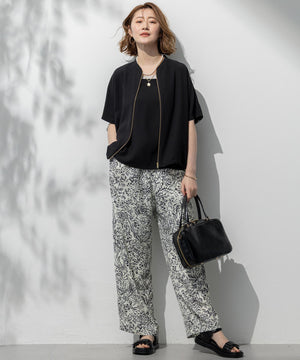 ストレッチジョーゼット フレンチスリーブ ブルゾン