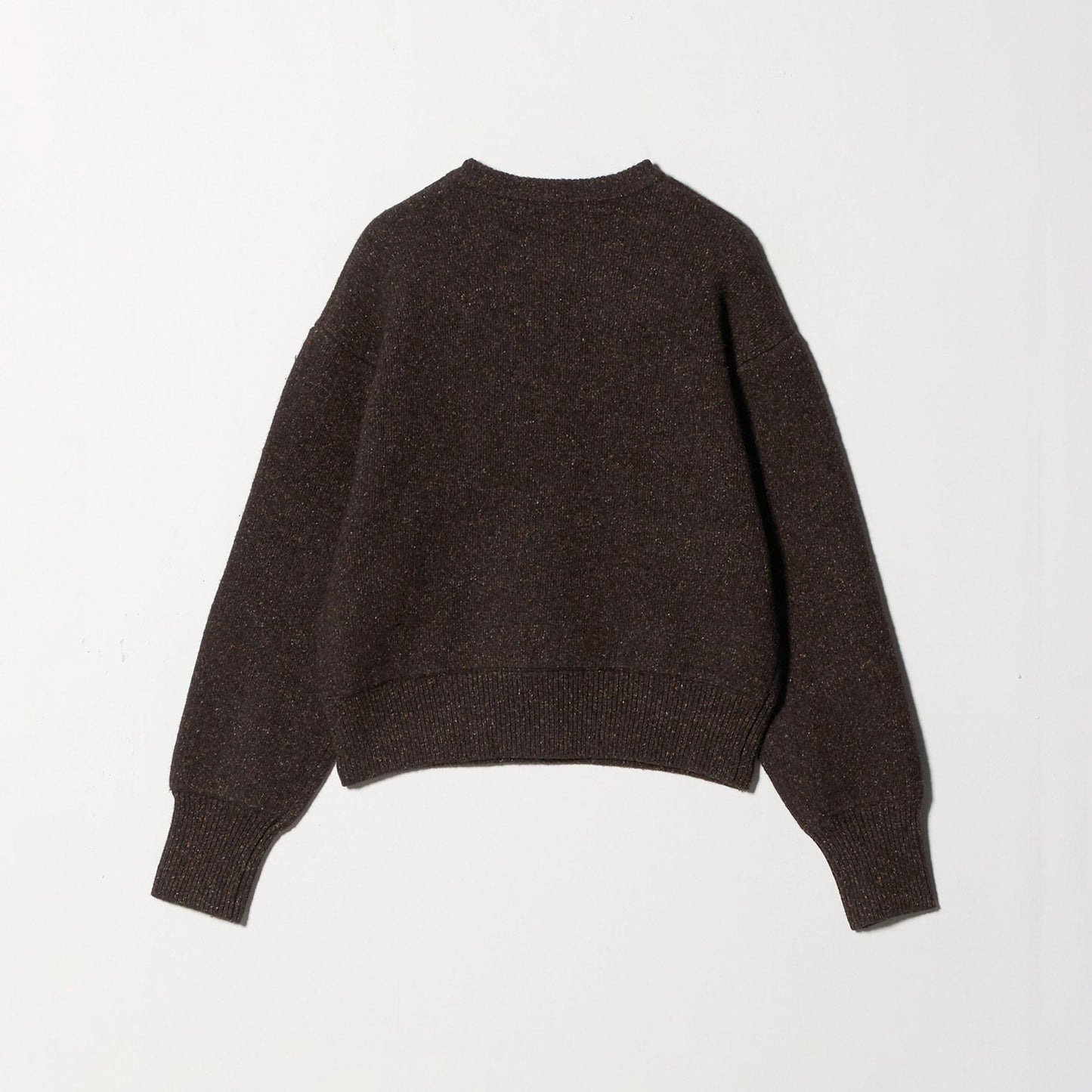 ウールブレンド シルクネップ ニットプルオーバー