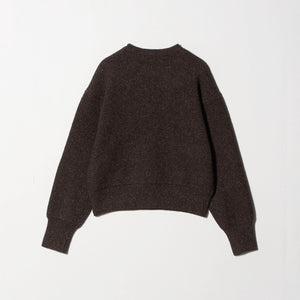 ウールブレンド シルクネップ ニットプルオーバー