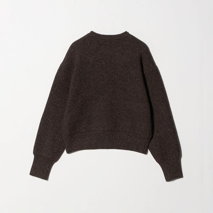 ウールブレンド シルクネップ ニットプルオーバー