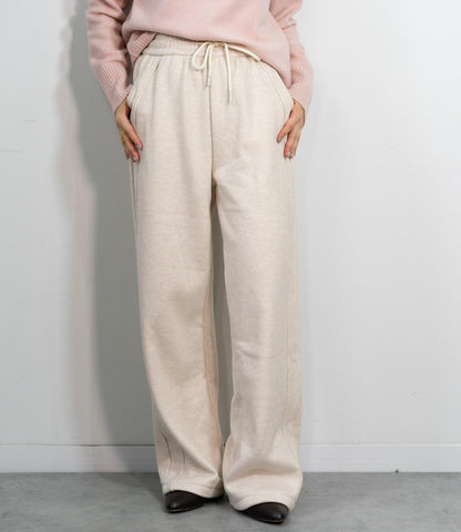 ヘリンボーン裏起毛イージーパンツ