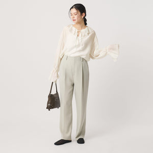 ラッフル スキッパーブラウス