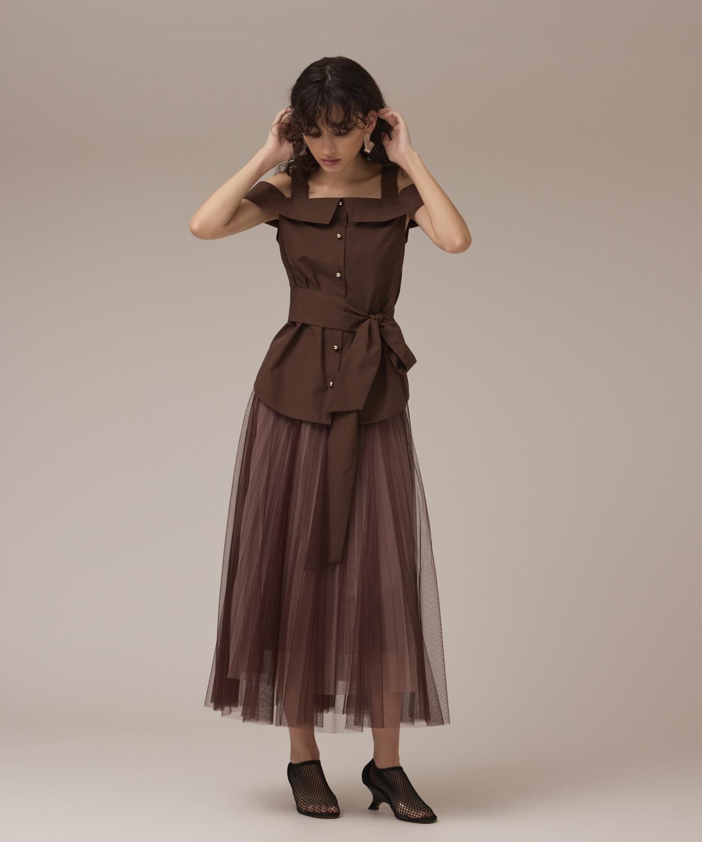 チュールリバーシブルスカート