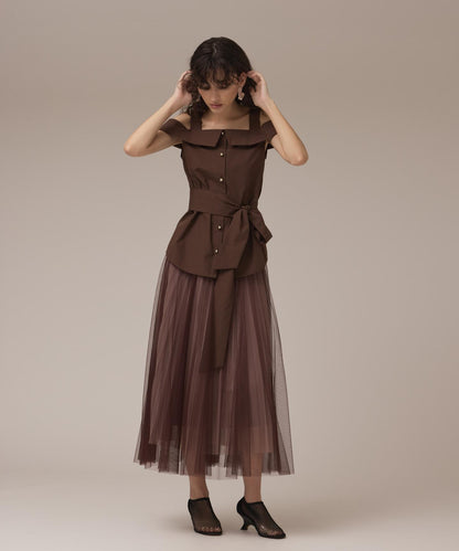 チュールリバーシブルスカート