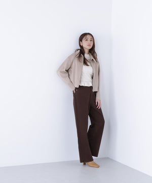 ステンカラーフェイクスエードブルゾン