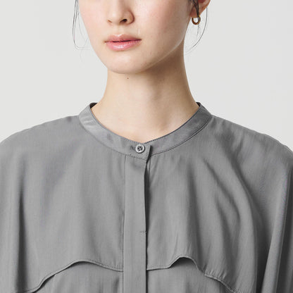 【WEB限定 Wardrobe DAILY MINIMAL】フリルレイヤーブラウス ウォッシャブル