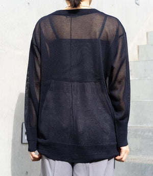 シアーVネックカーディガン