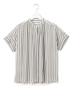 ストライププリント シフォン ブラウス