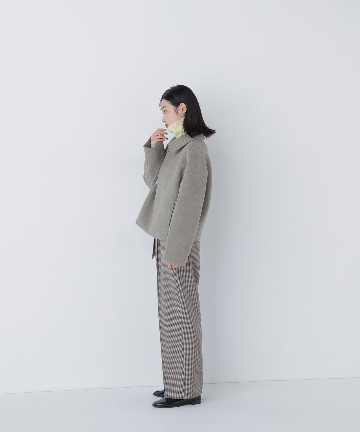 ＜朝比奈 彩さんコラボ＞ステンカラージップブルゾン