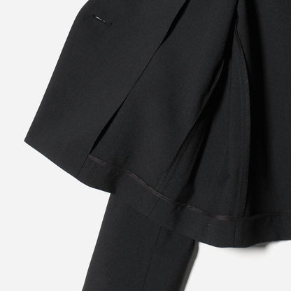 ポリエステルブレンド カラーレス ショートジャケット