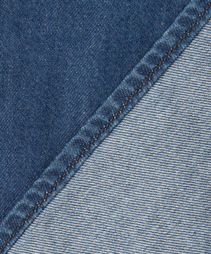 ライトダンガリー クロップド ボリュームスリーブ シャツ