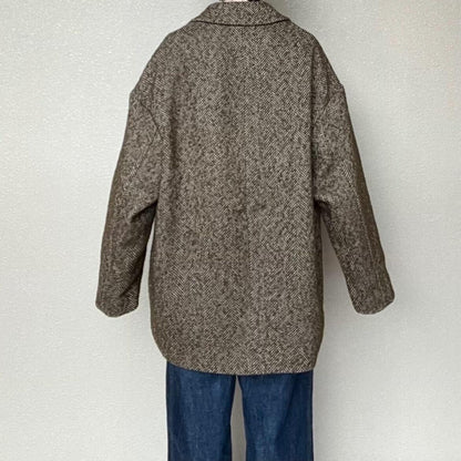 ヘリンボーンジャケットコート