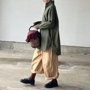 KHAKIプルオーバーシャツ