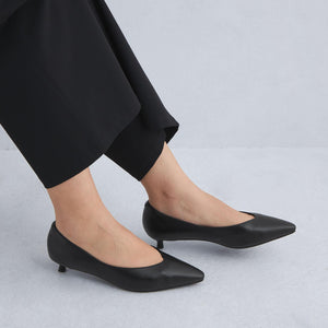 ポインテッド パンプス（3cmヒール）-晴雨兼用-